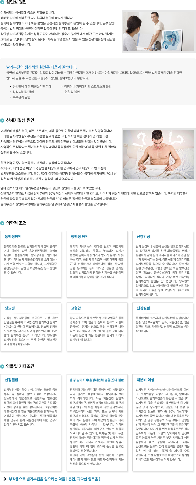 발기부전의 원인