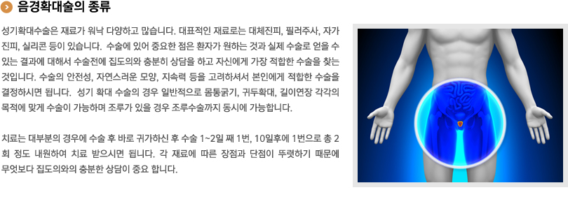음경확대술의 종류